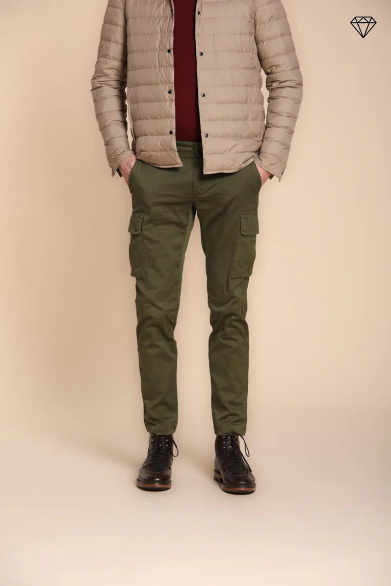 CHILE EXTRA SLIM FIT CARGO TROUSERS - OLIVE