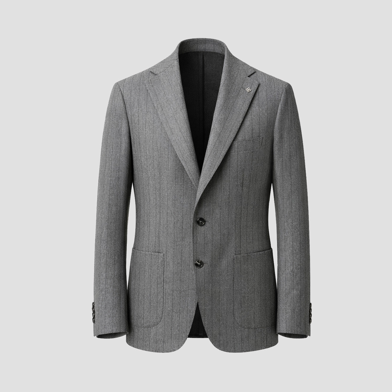 PINSTRIPE WOOL SUIT - GREY