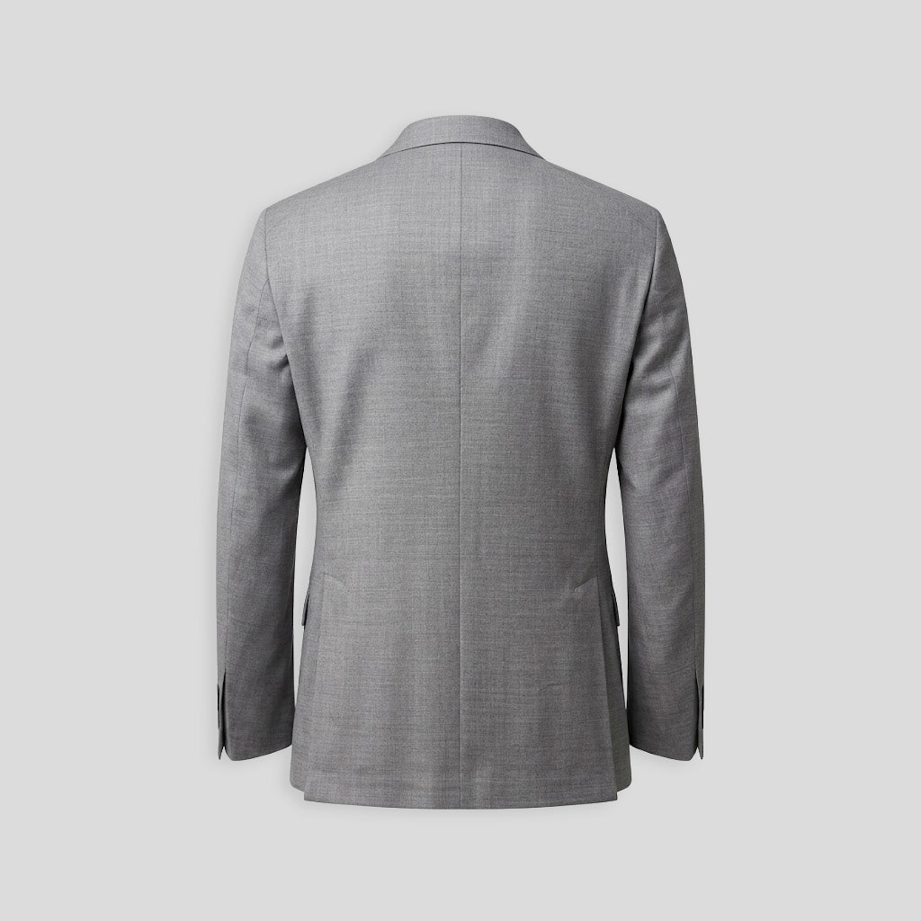 SINGLE BREASTED  VIRGIN WOOL SUIT - GREY
