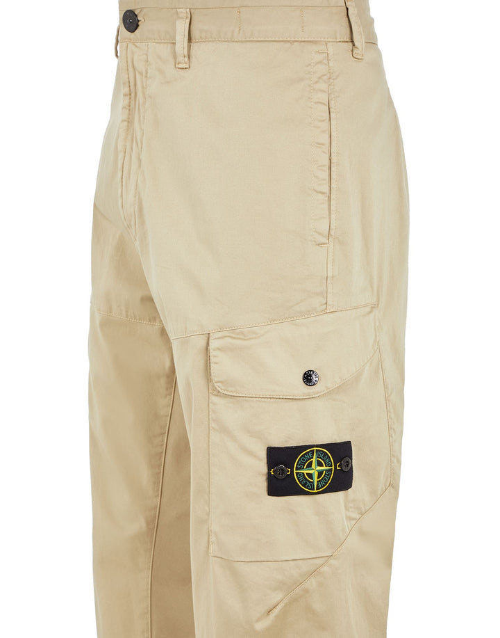 REGULAR FIT CARGO TROUSERS - SAND