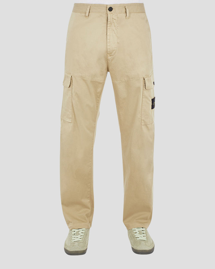 REGULAR FIT CARGO TROUSERS - SAND