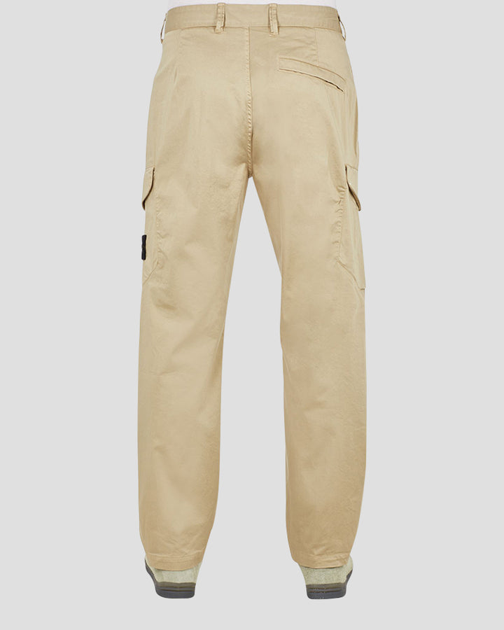 REGULAR FIT CARGO TROUSERS - SAND