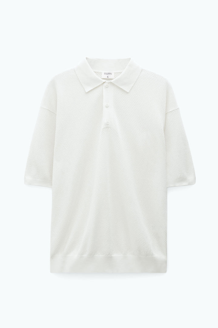 Mesh Polo - Chalk