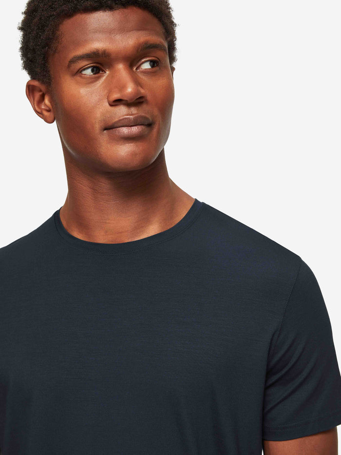 Basel Micro Modal Stretch short sleeve - Navy