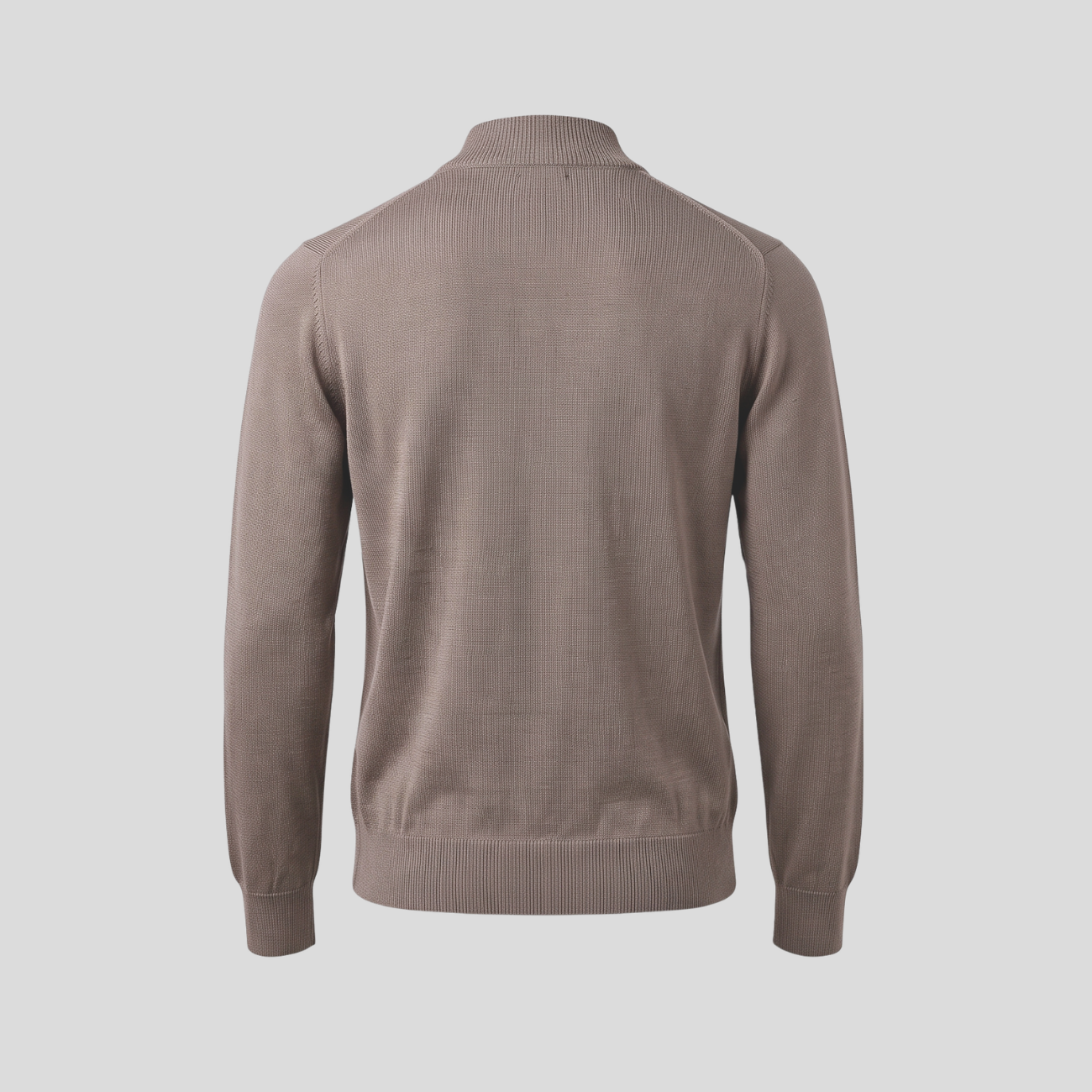 WOOL MOCKNECK SWEATER - BEIGE