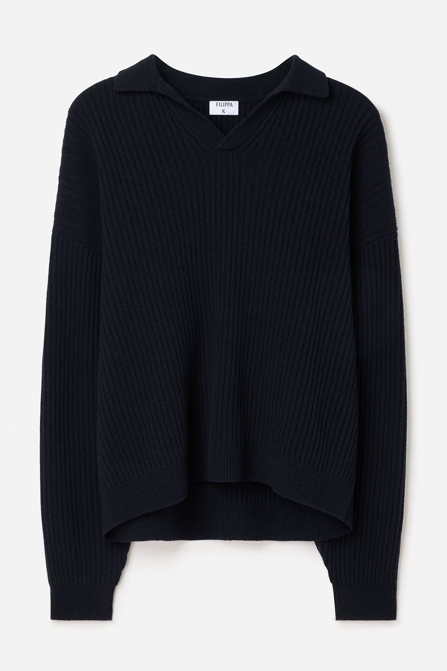 FILIPPA K RIBBED WOOL POLO SHIRT
