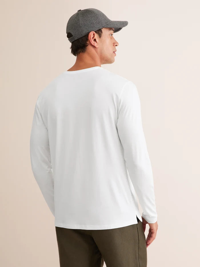 MICRO MODAL LONG SLEEVE T-SHIRT - WHITE