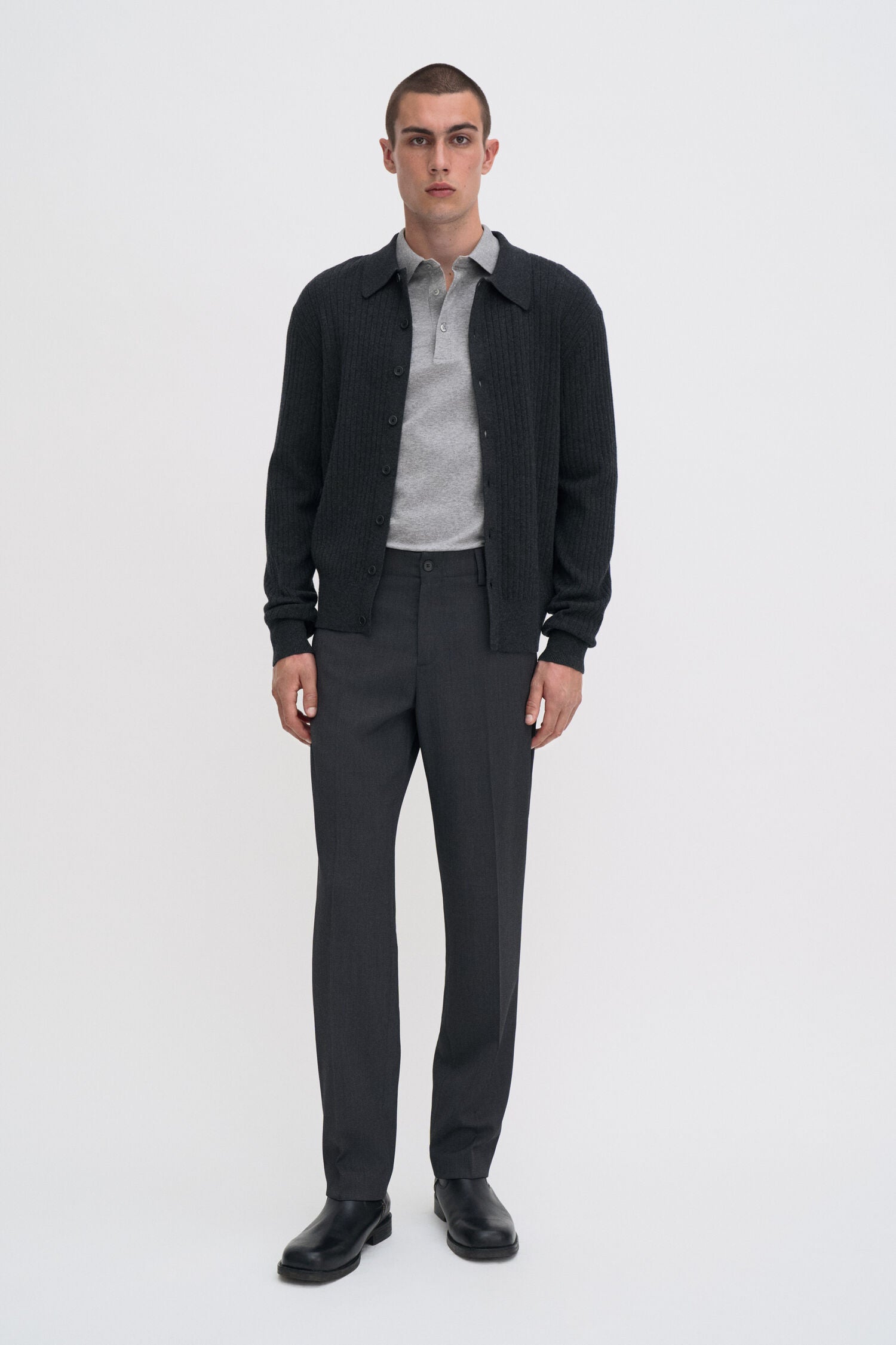 FILIPPA K MID GREY TROY TROUSERS