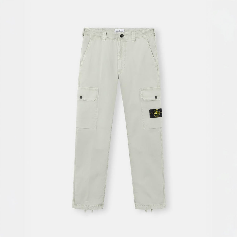 ORGANIC COTTON CARGO CHINO PANTS - SAGE