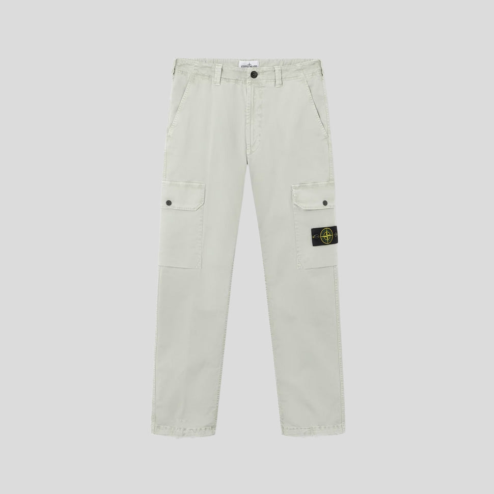 ORGANIC COTTON CARGO CHINO PANTS - SAGE