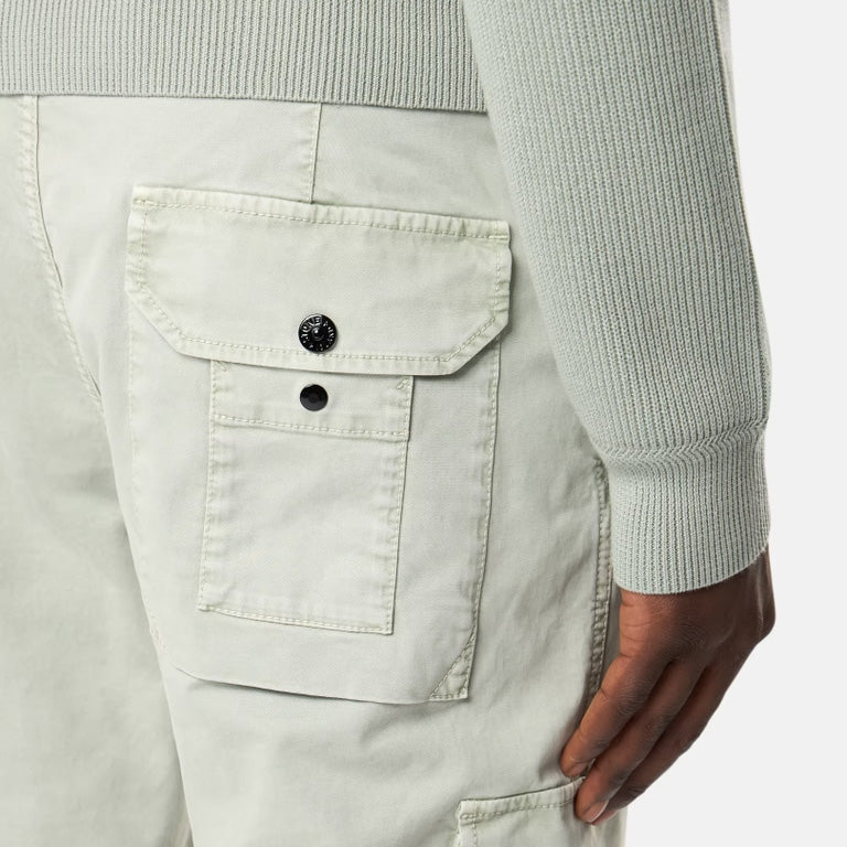 ORGANIC COTTON CARGO CHINO PANTS - SAGE