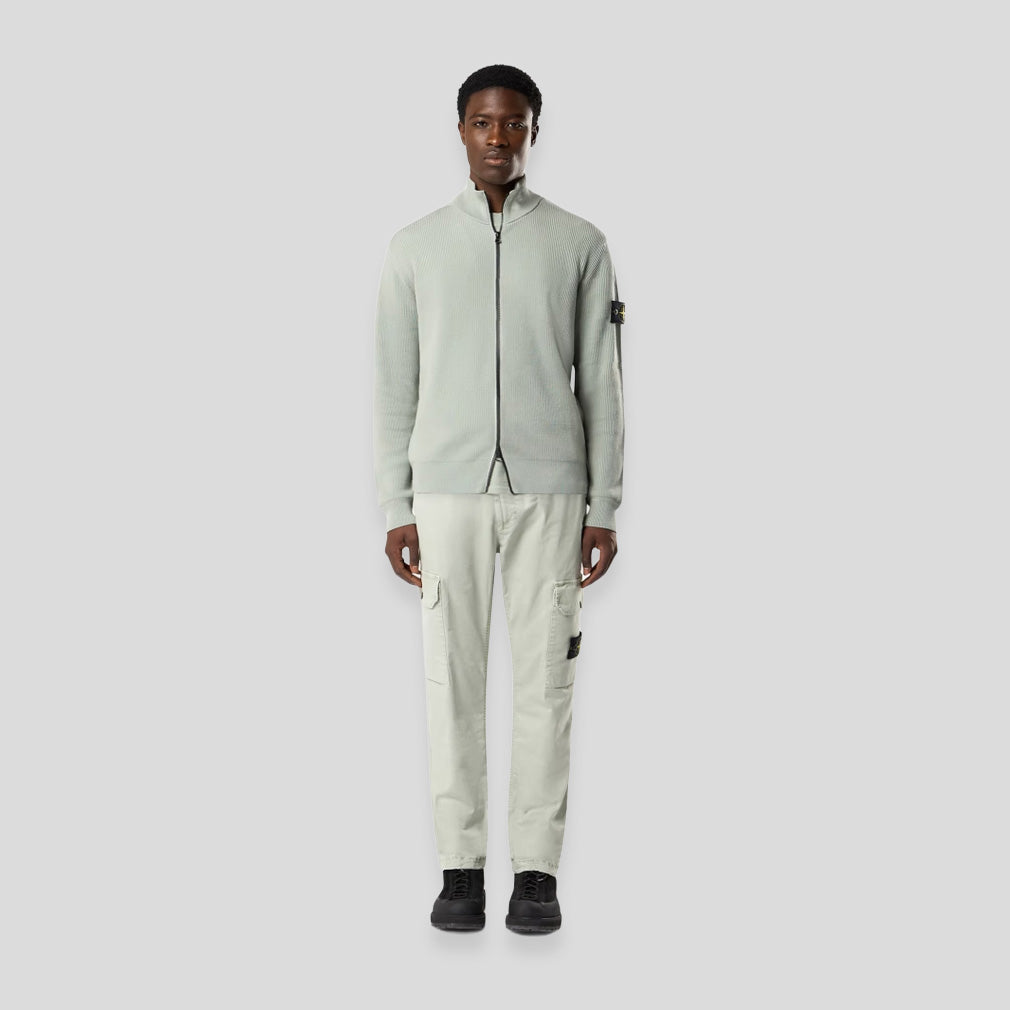 ORGANIC COTTON CARGO CHINO PANTS - SAGE