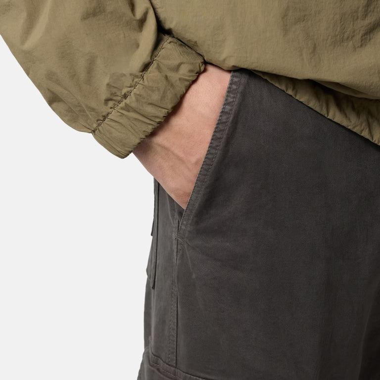 ORGANIC COTTON 'OLD' EFFECT CARGO CHINO TROUSERS - CHARCOAL