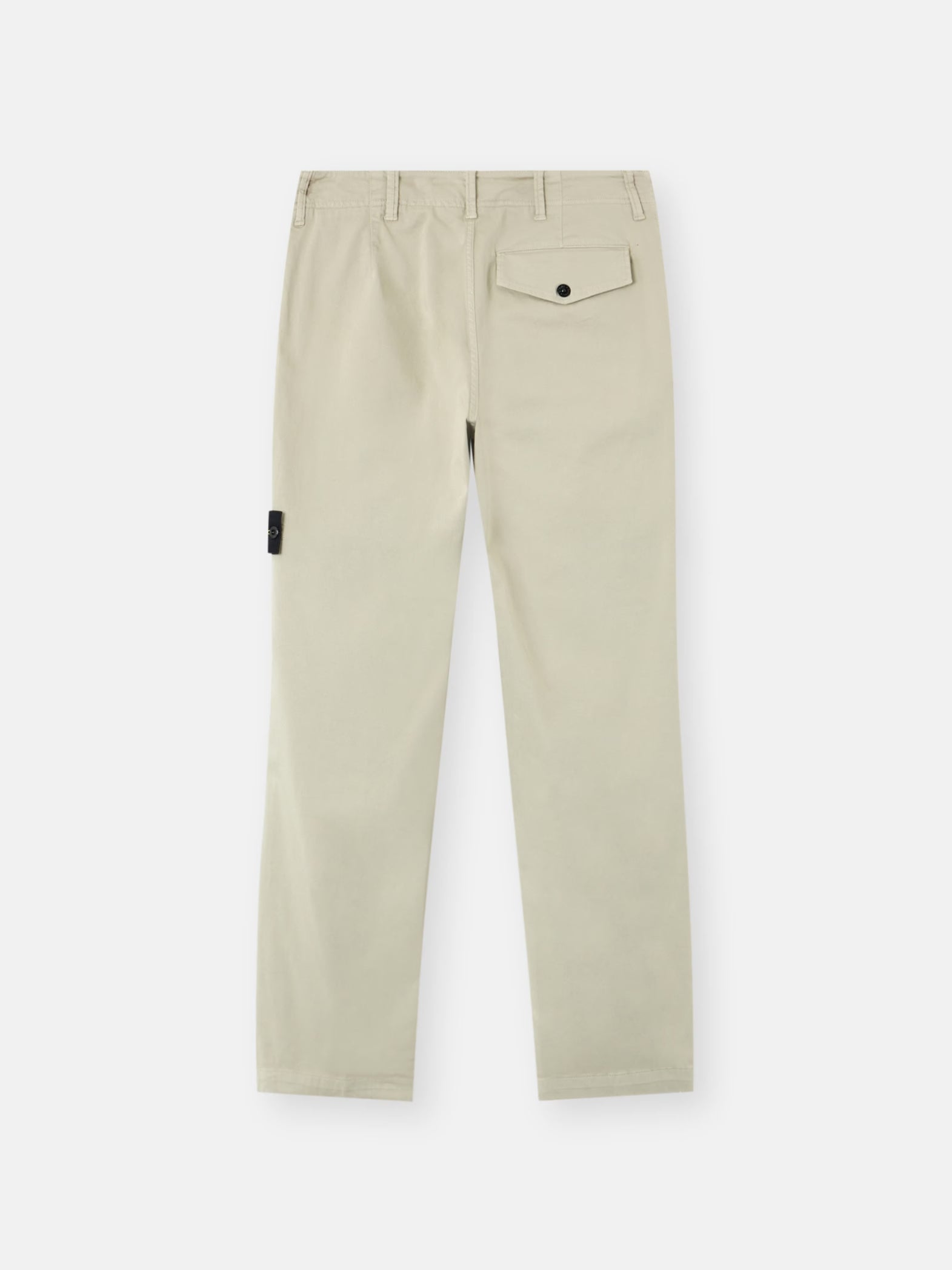 STRETCH ORGANIC COTTON SATIN CHINO PANTS - SAND