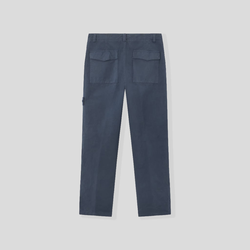 COTTON LINEN CANVAS_S.I.GHOST TROUSERS - SLATE BLUE