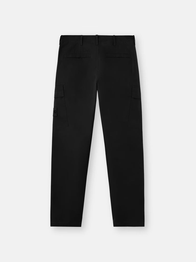 BLACK REGULAR FIT CARGO PANTS