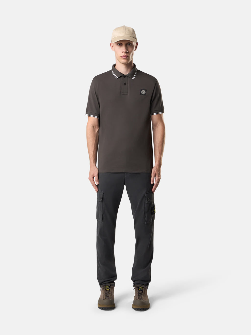 LEAD GREY SLIM FIT CARGO PANTS