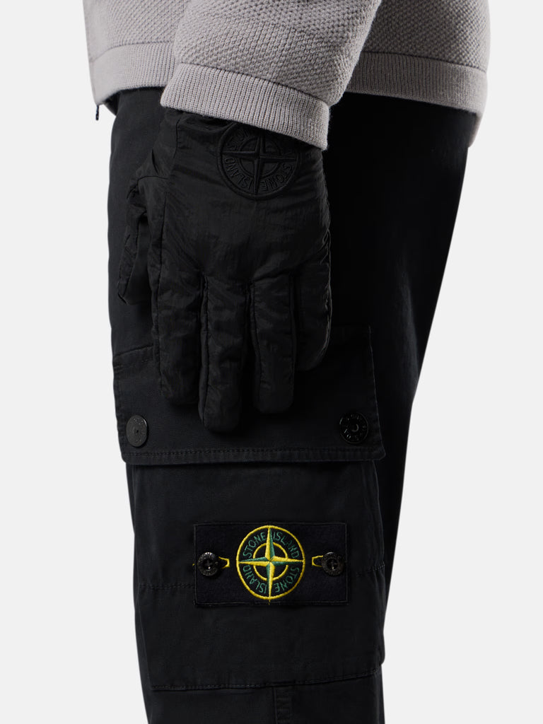 BLACK SLIM FIT CARGO PANTS