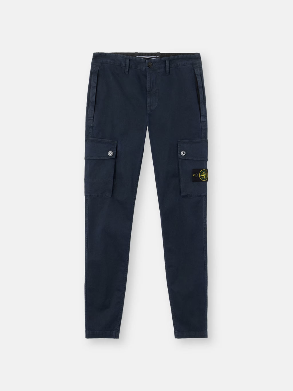 STRETCH ORGANIC COTTON CARGO PANTS - NAVY