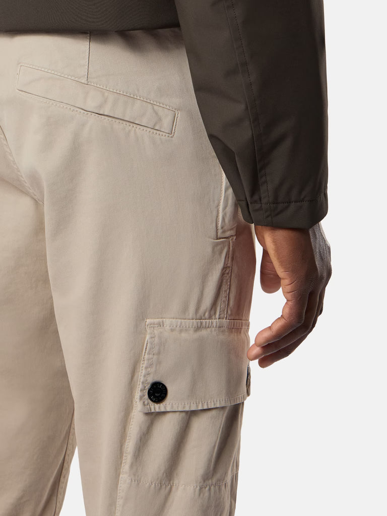 STRETCH 'OLD' EFFECT CARGO PANTS - SAND