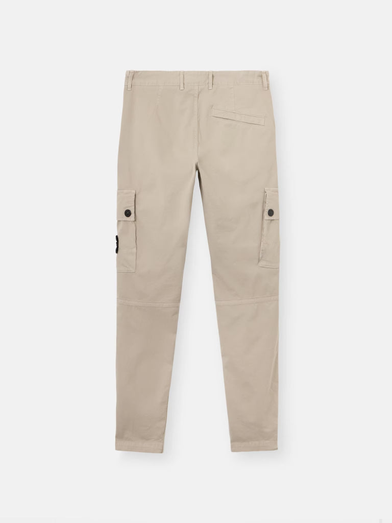 STRETCH 'OLD' EFFECT CARGO PANTS - SAND