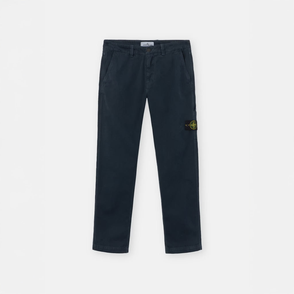 ORGANIC PANAMA COTTON 'OLD' EFFECT TROUSERS - NAVY BLUE