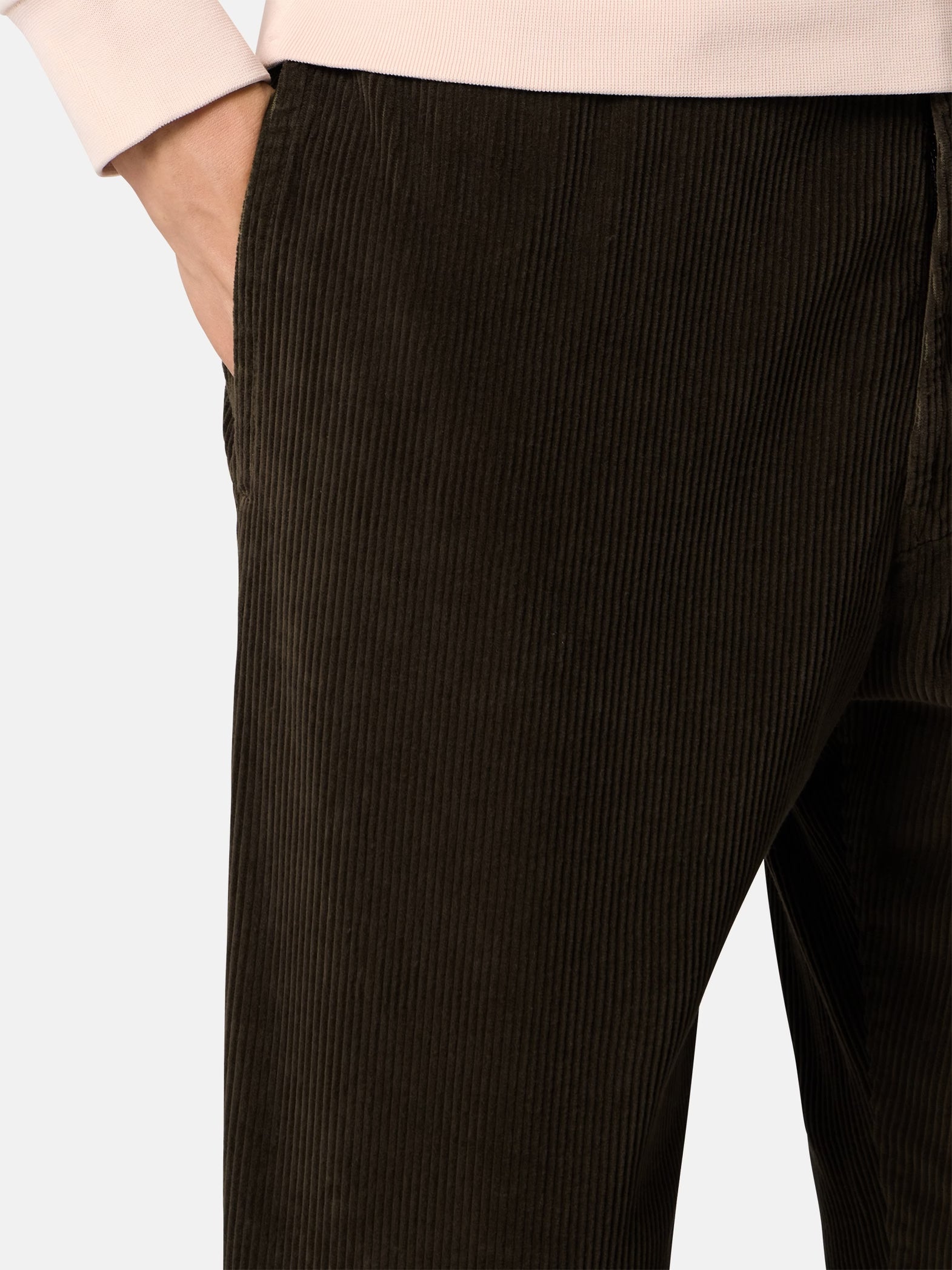 ORGANIC COTTON CORDUROY CHINO PANTS - COAL GRAY
