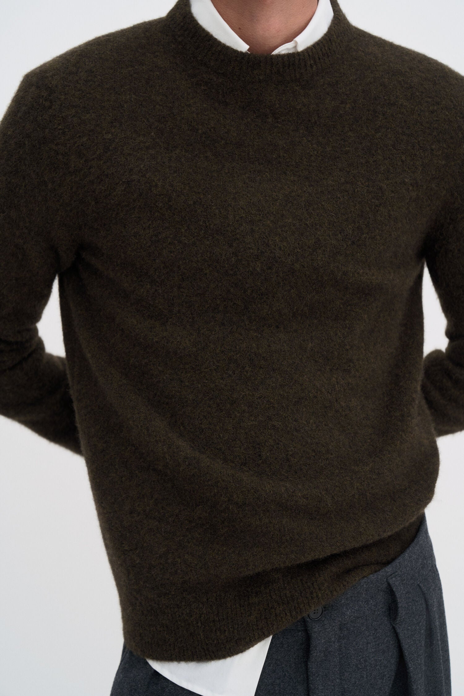 FILIPPA K YAK SWEATER DARK KHAKI