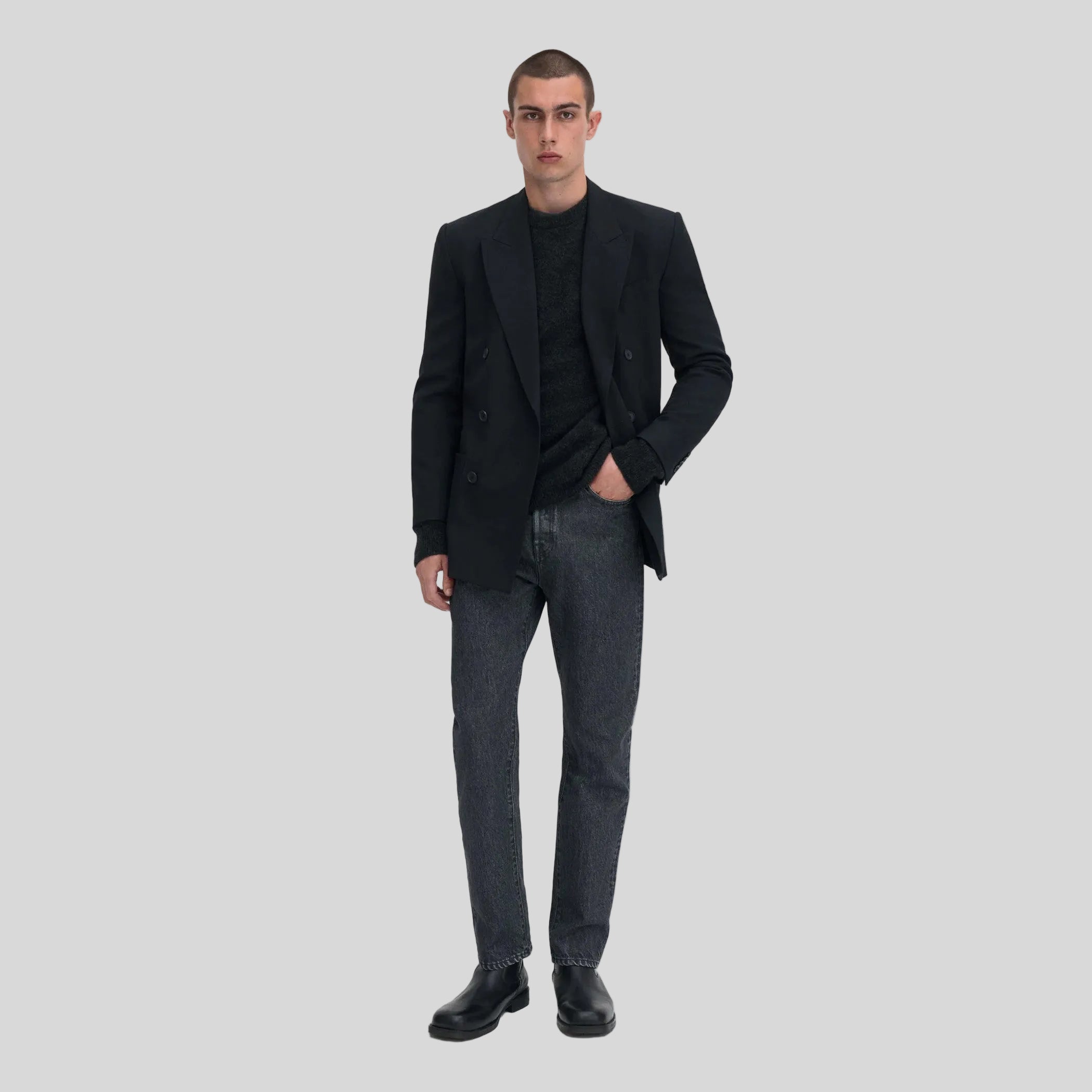 FILIPPA K WOOL YAK SWEATER - CHARCOAL