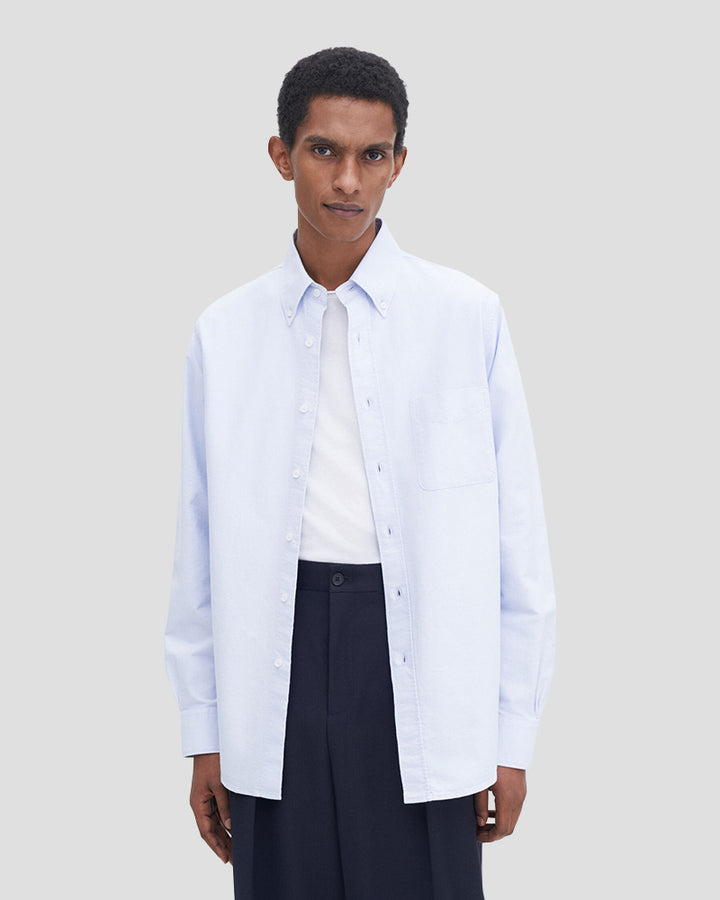 Slim Oxford Cotton Shirt - Light blue