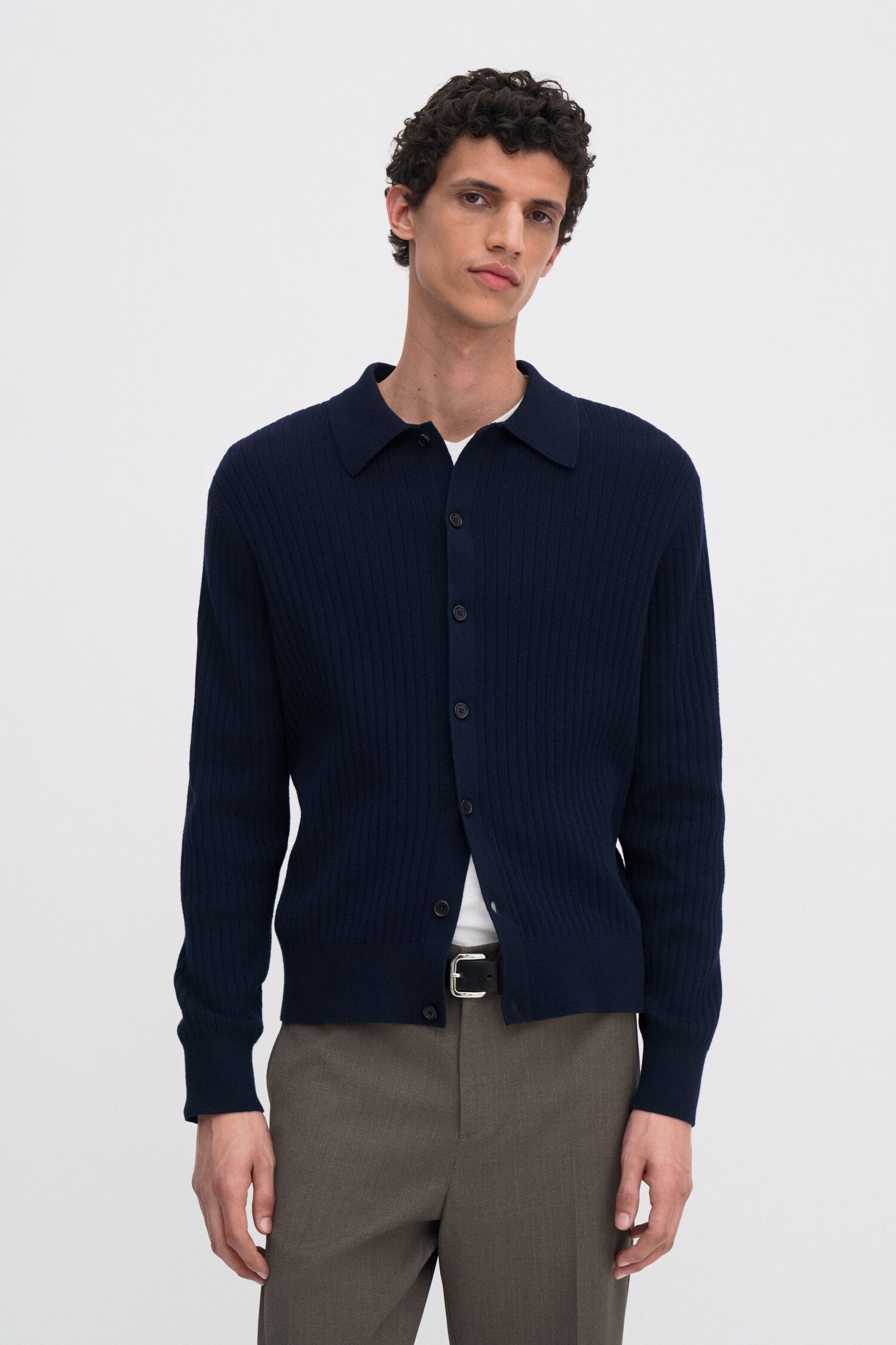 FILIPPA K COTTON MERINO KNIT SHIRT