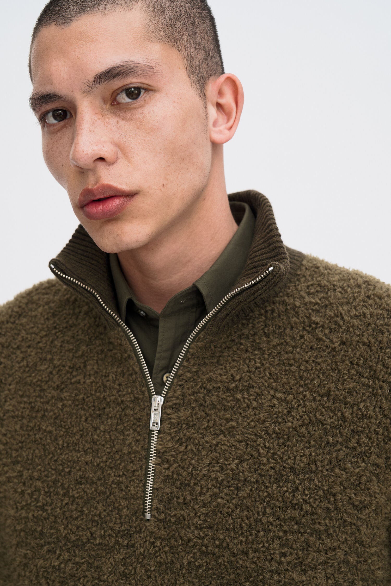 FILIPPA K FLUFFY HALF ZIP SWEATER