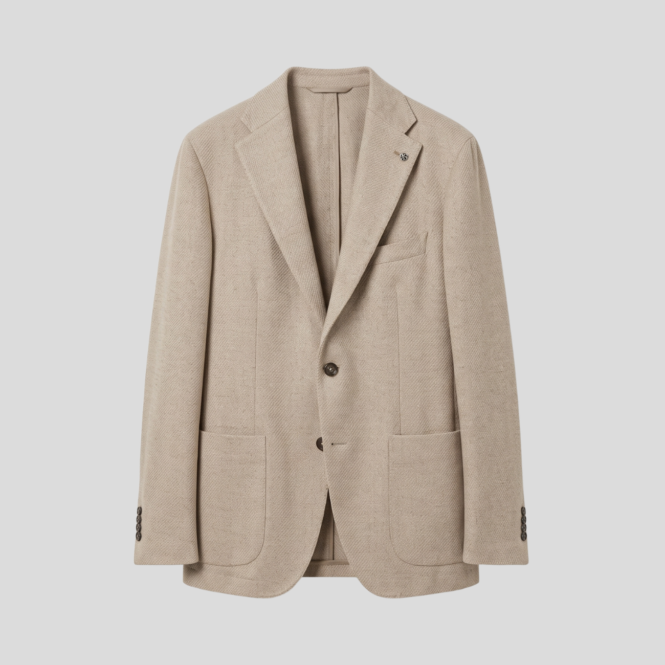 WOOL BLEND BLAZER - BEIGE