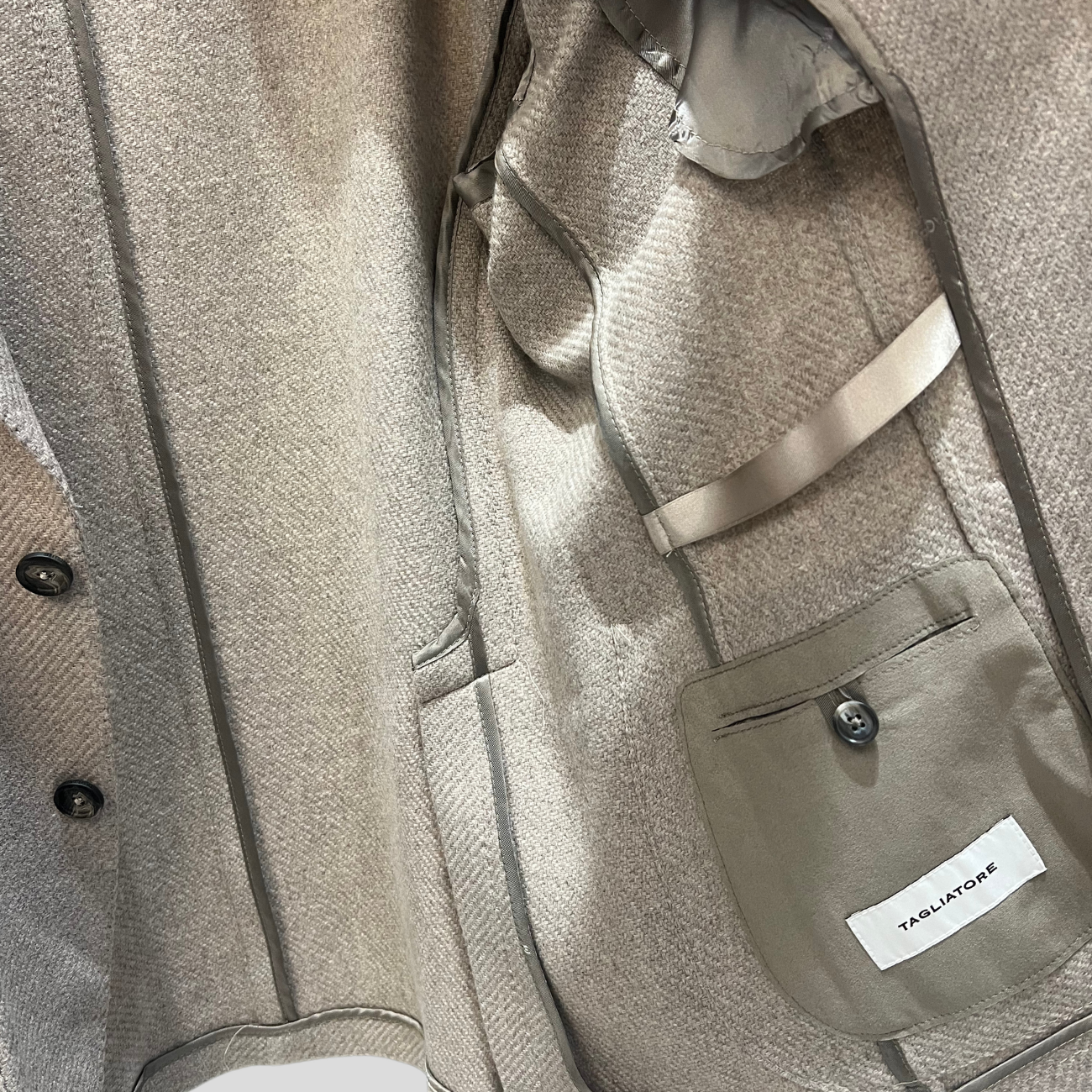 WOOL BLEND BLAZER - BEIGE