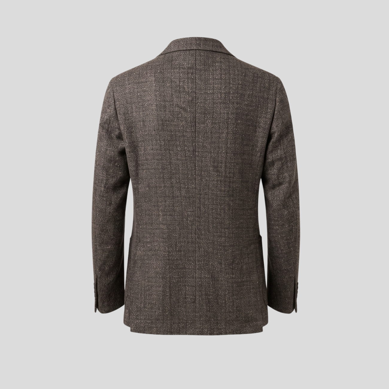 VIRGIN WOOL BLEND BLAZER - BROWN PATTERN