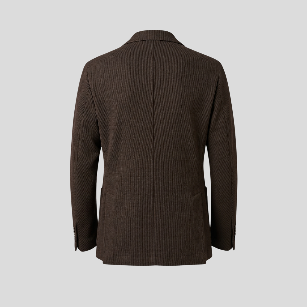 WOOL BLEND BLAZER - BROWN