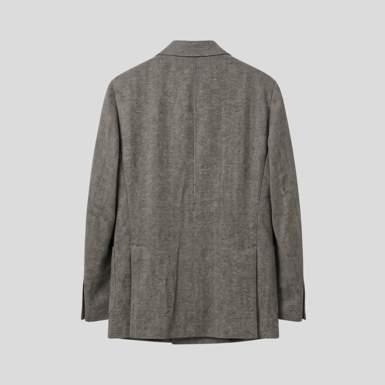 DOUBLE-BREASTED VIRGIN WOOL SUIT - CHARCOAL