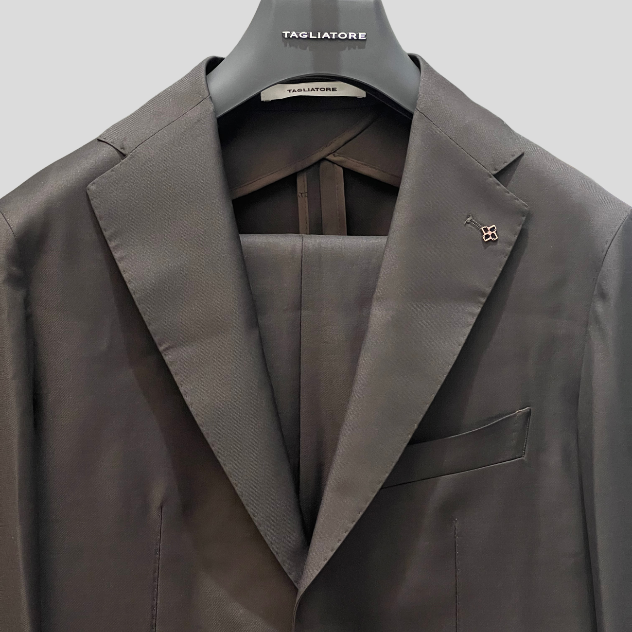 VIRGIN WOOL SUIT - BROWN