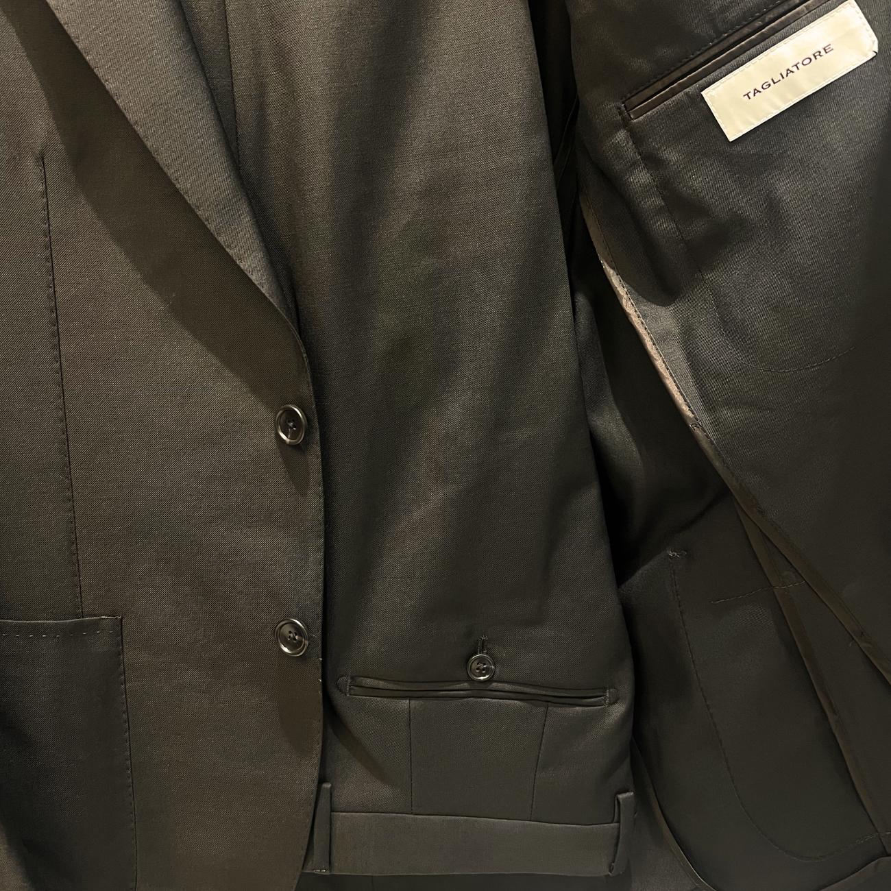 VIRGIN WOOL SUIT - BROWN