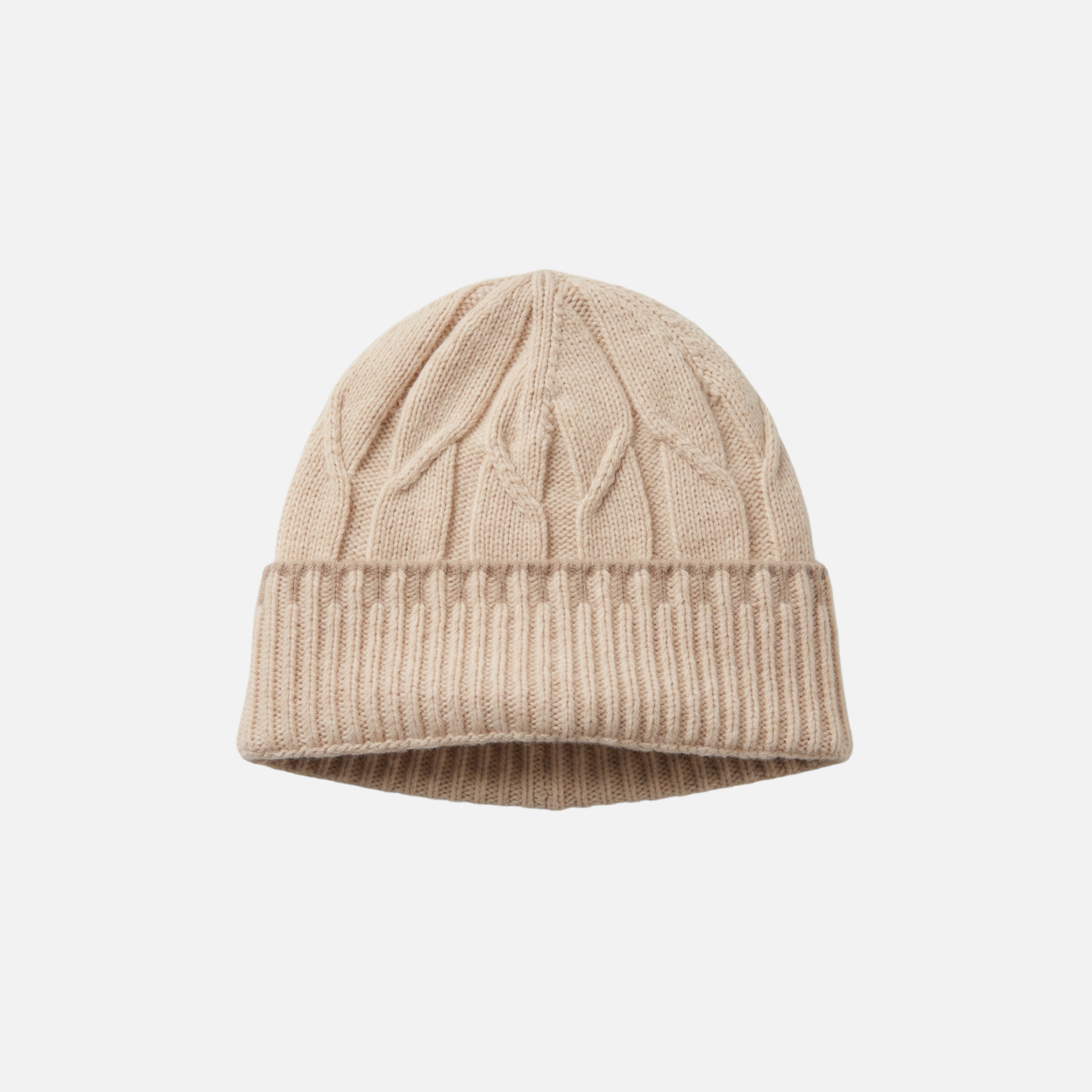 CASHMERE BLEND BEANIE - CREAM