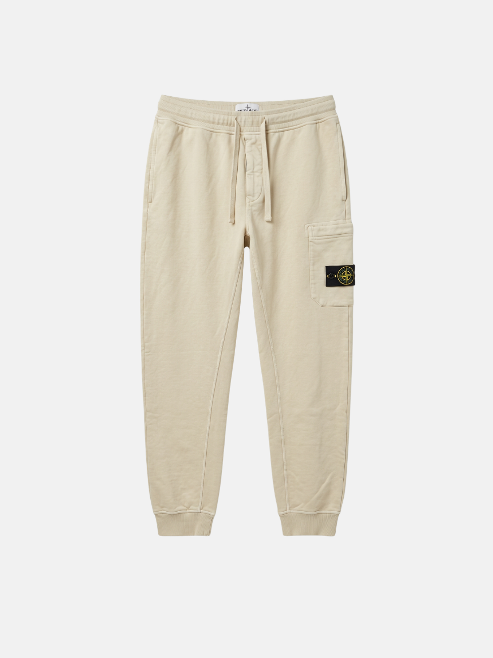 ORGANIC COTTON FLEECE CARGO SWEATPANTS - SAND