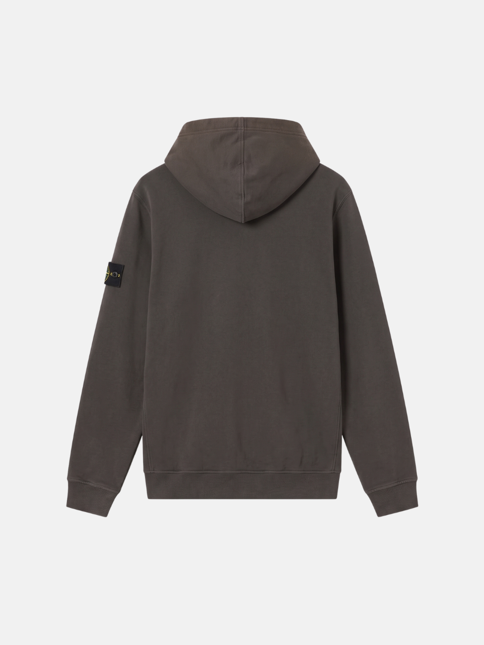 BRUSHED ORGANIC COTTON FLEECE HOODIE - COAL GREY
