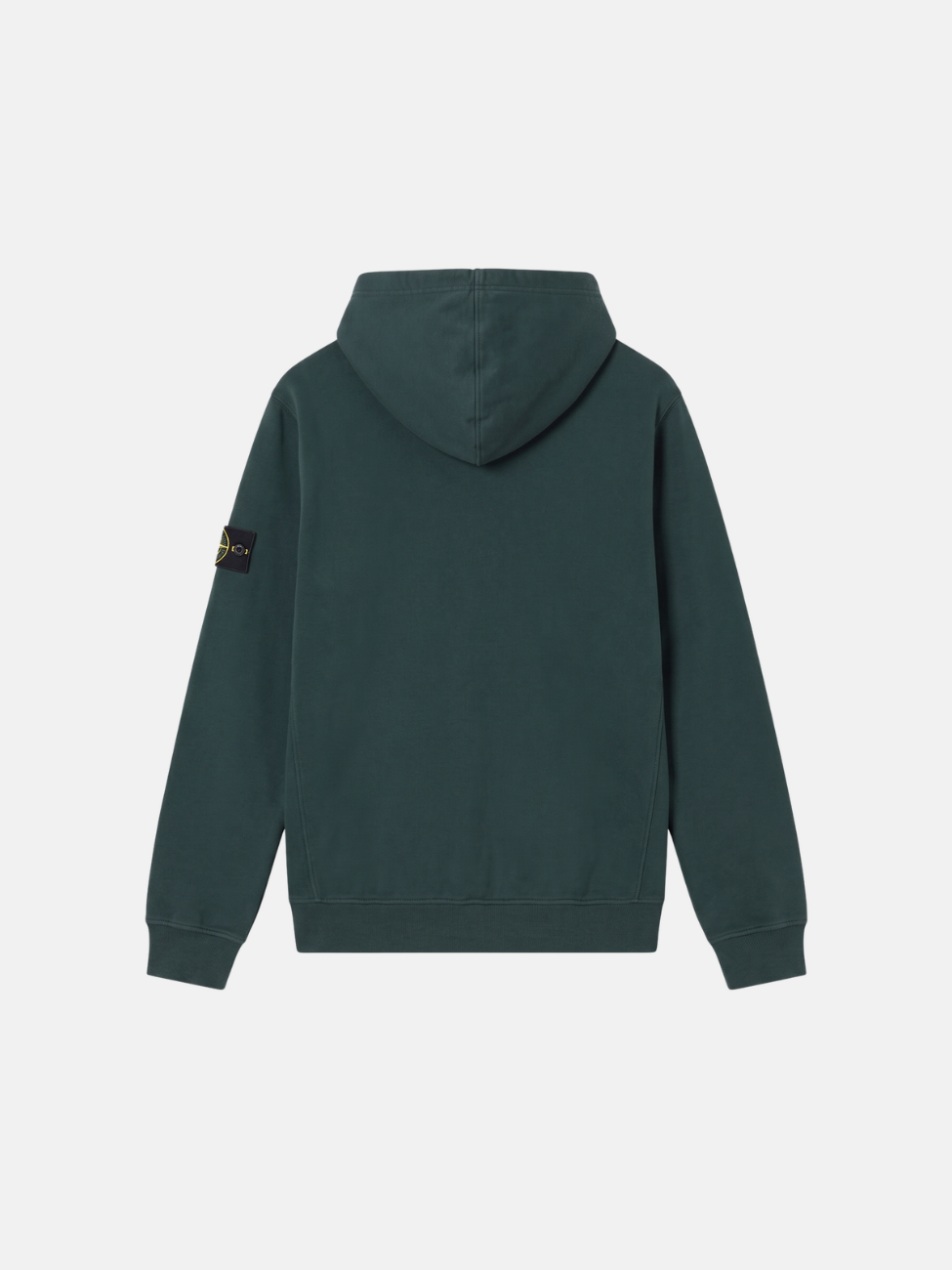 BRUSHED ORGANIC COTTON FLEECE HOODIE - DARK GREEN