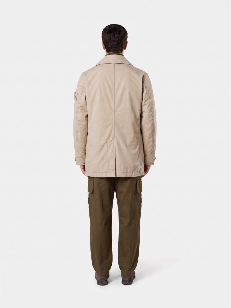 DAVID-TC GHOST PADDED PEACOAT - BEIGE