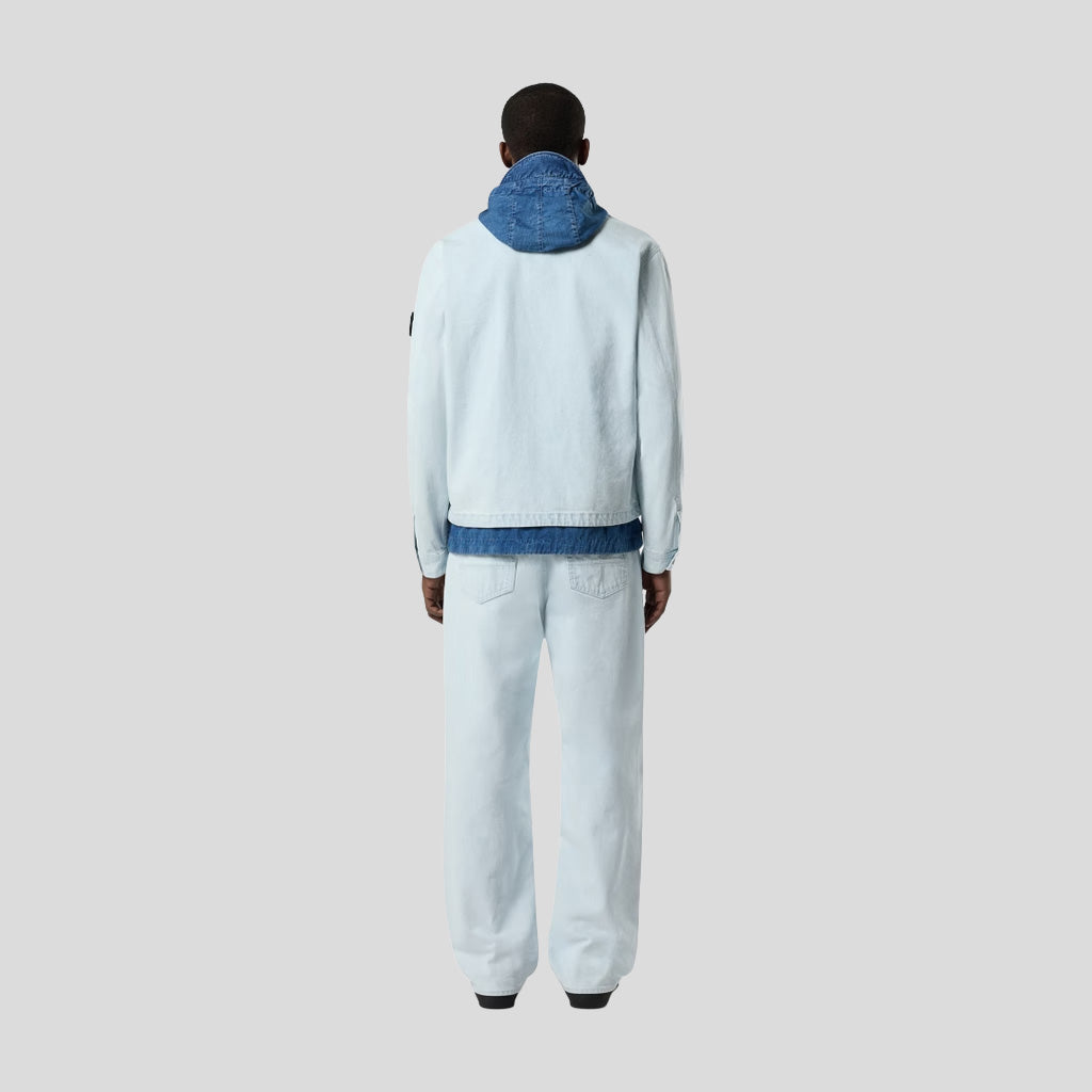 ULTRA BLEACHED COACH JACKET - BLUE EXTRA BLEACH