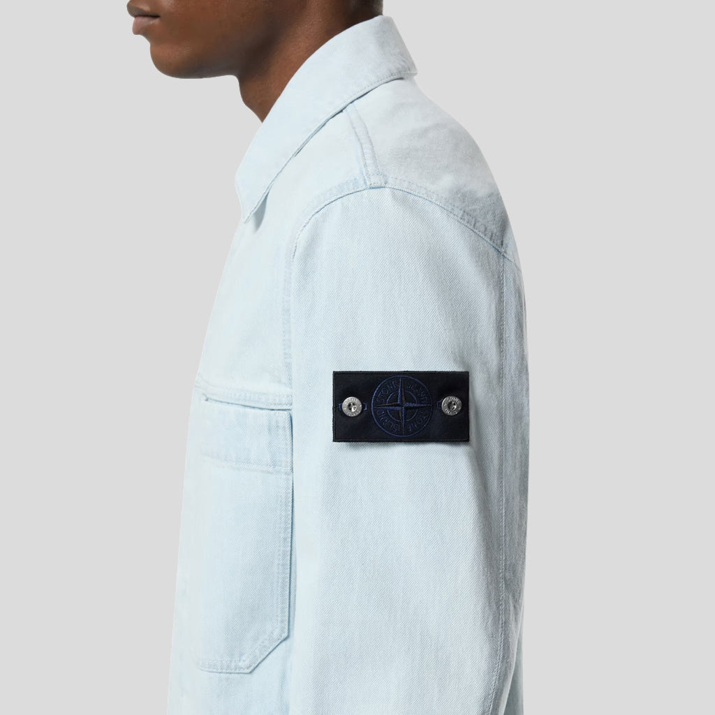 ULTRA BLEACHED COACH JACKET - BLUE EXTRA BLEACH