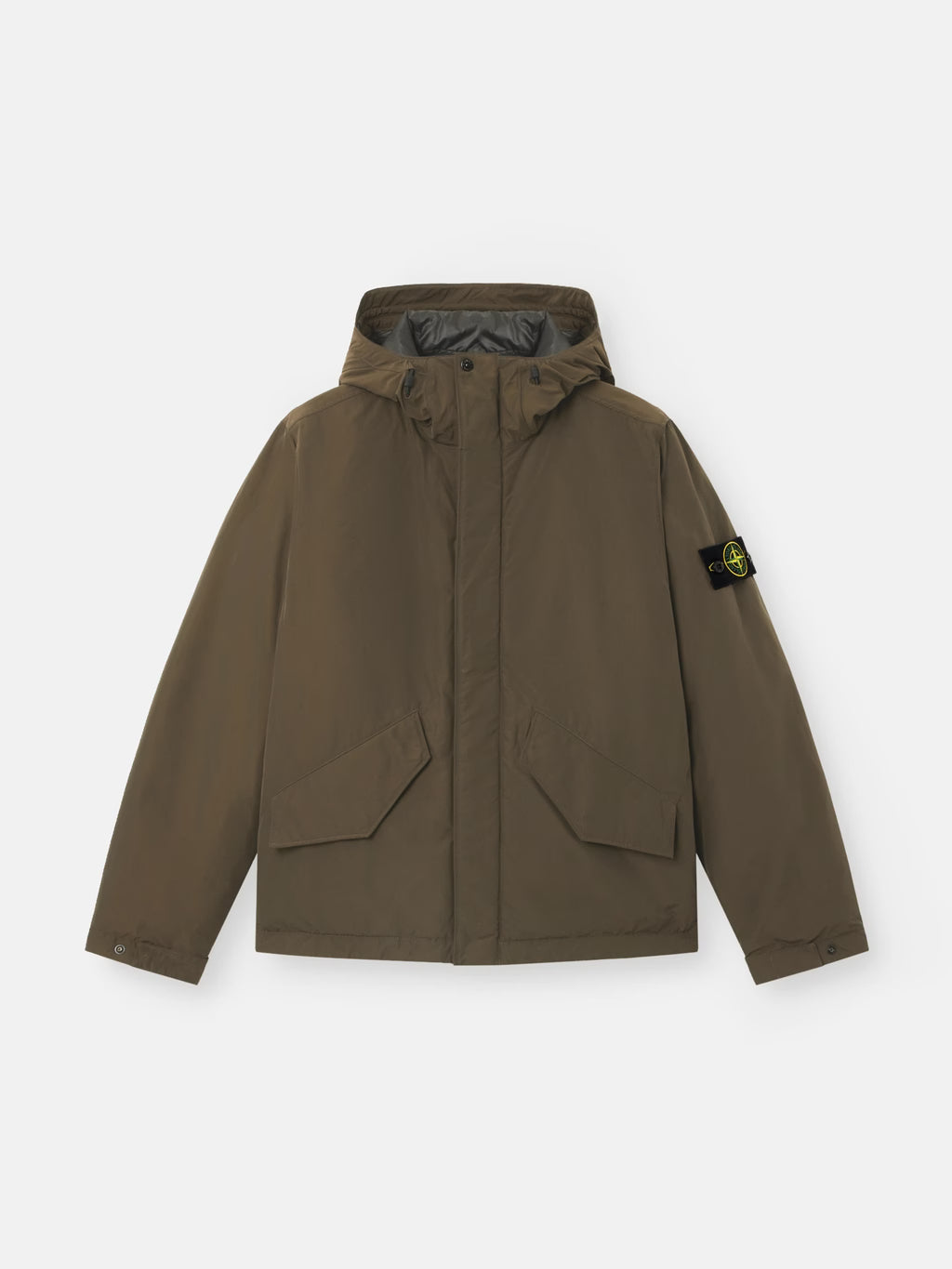MICRO TWILL PADDED HOODED ANTI-DROP JACKET - COAL GRAY