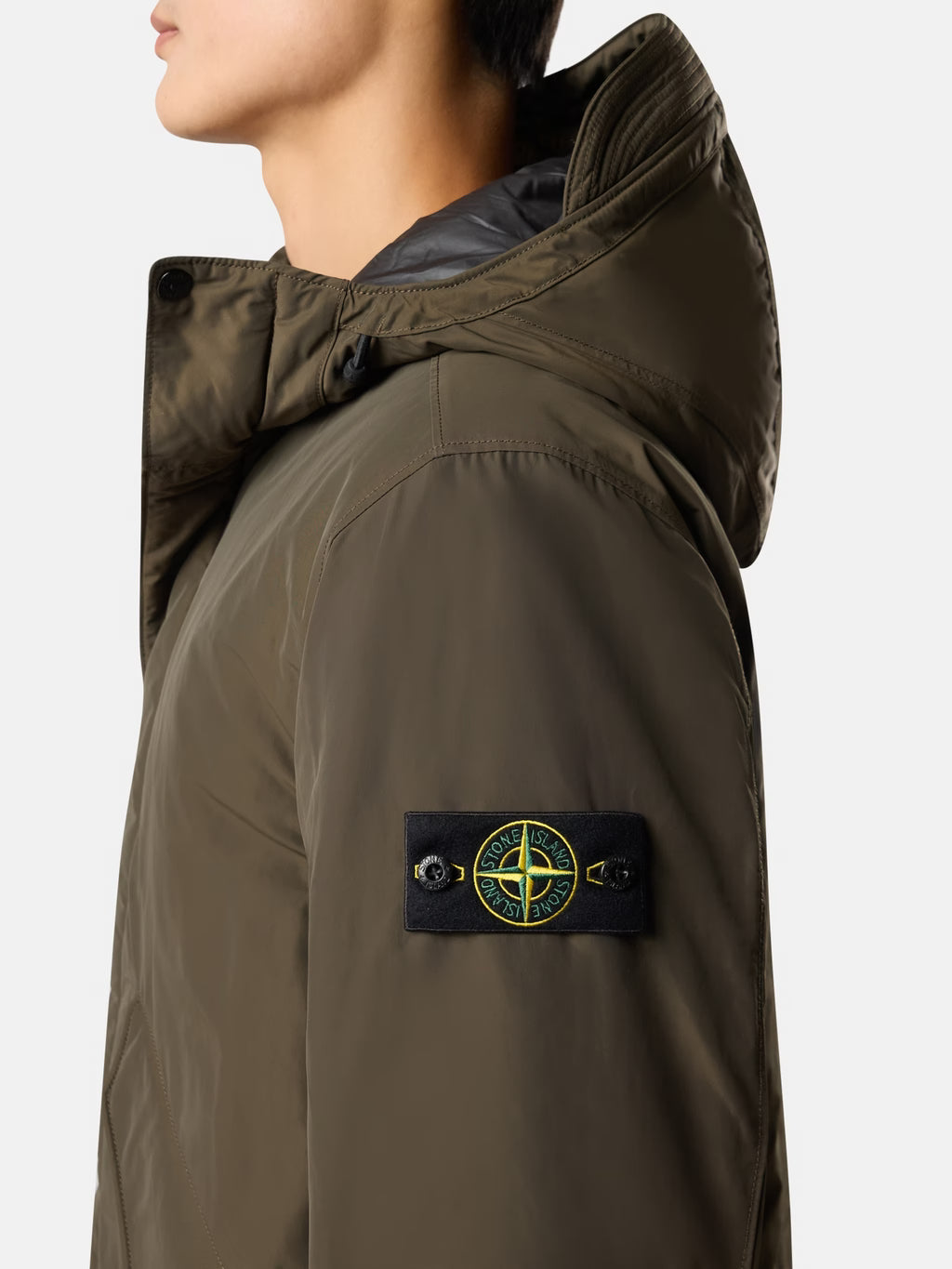 MICRO TWILL PADDED HOODED ANTI-DROP JACKET - COAL GRAY