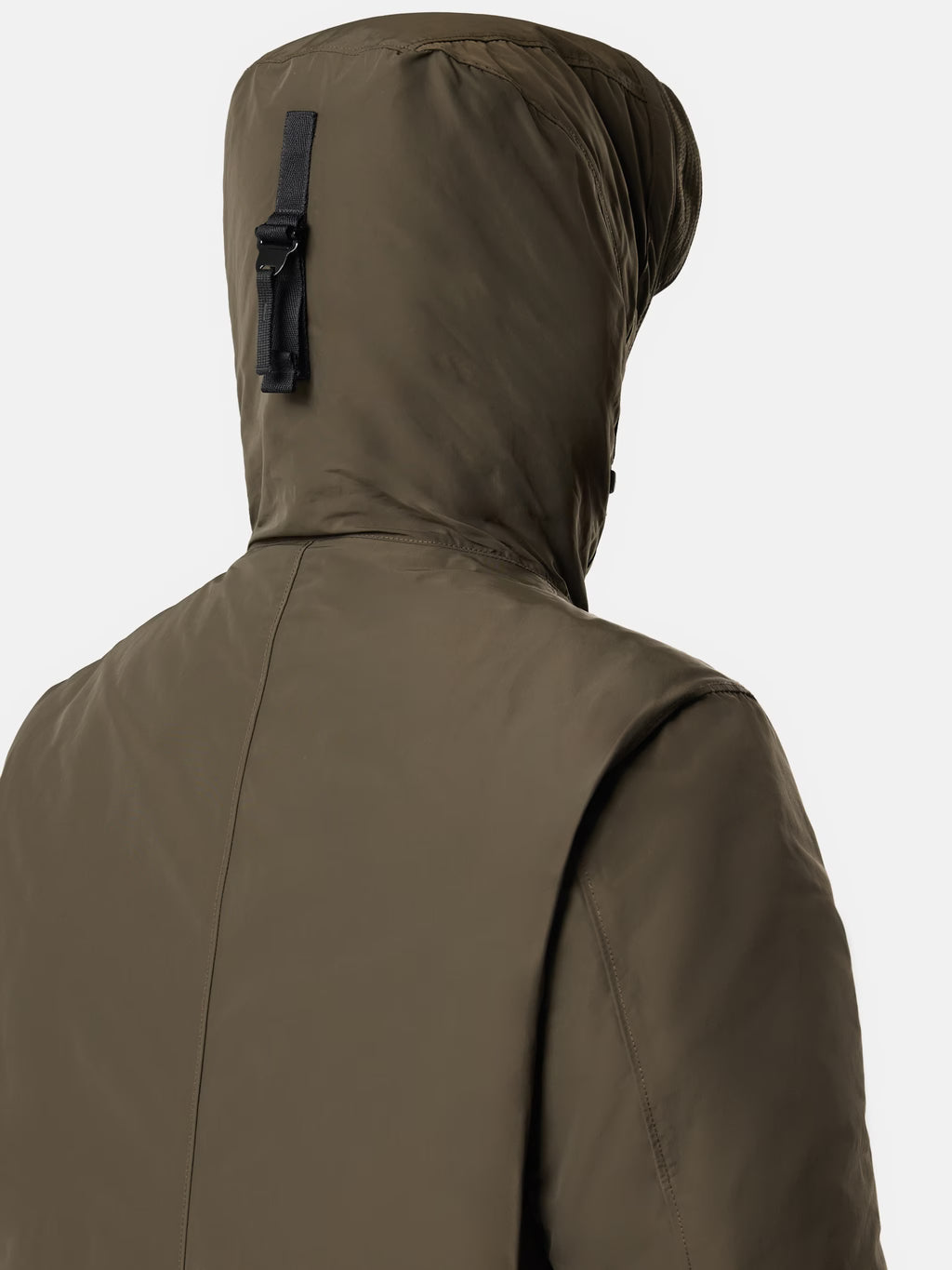 MICRO TWILL PADDED HOODED ANTI-DROP JACKET - COAL GRAY
