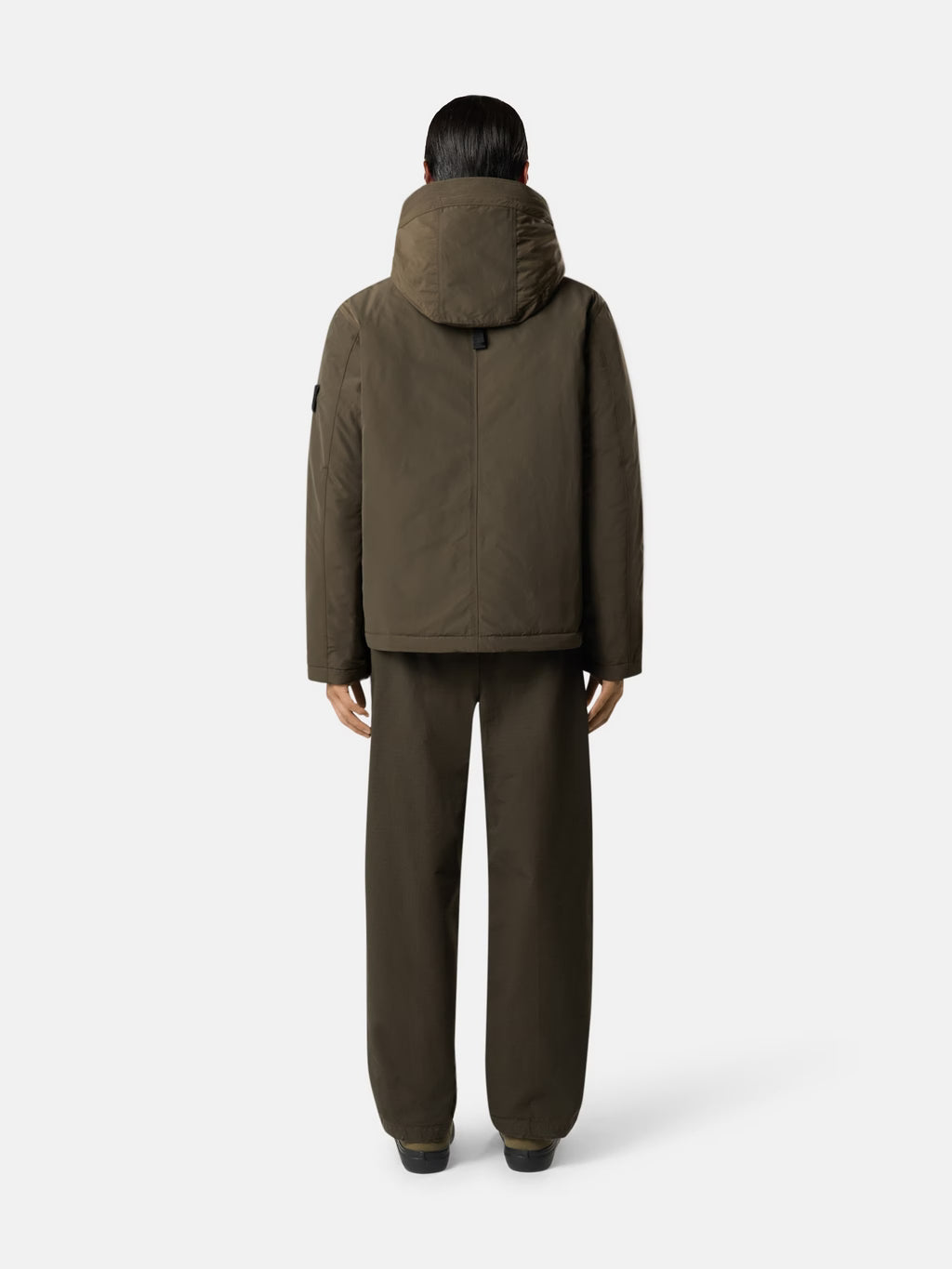 MICRO TWILL PADDED HOODED ANTI-DROP JACKET - COAL GRAY